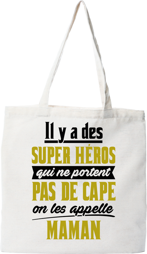 Tote bag coton recyclé maman super héro