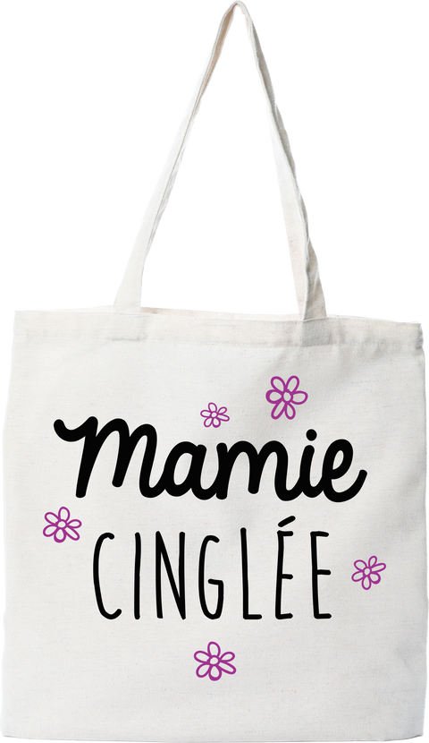 Tote bag coton recyclé mamie cinglée