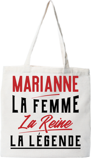 Tote bag coton recyclé marianne la femme la reine la légende