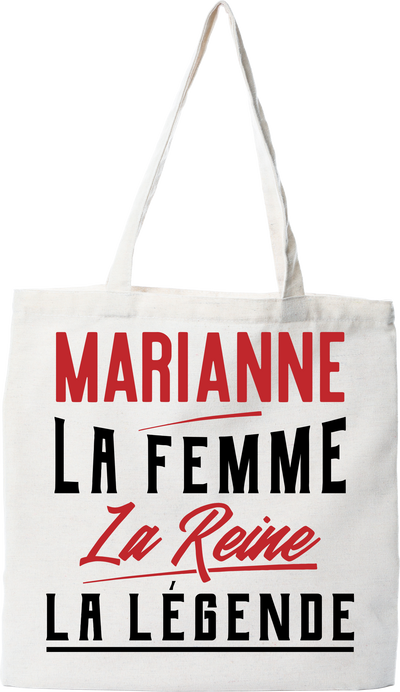 Tote bag coton recyclé marianne la femme la reine la légende