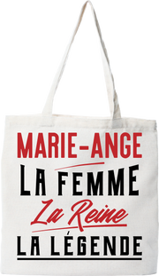 Tote bag coton recyclé marie-ange la femme la reine la légende