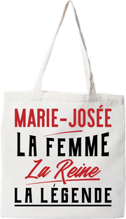 Tote bag coton recyclé marie-josée la femme la reine la légende