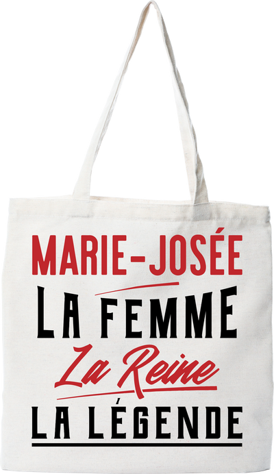Tote bag coton recyclé marie-josée la femme la reine la légende