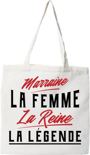 Tote bag coton recyclé marraine la légende
