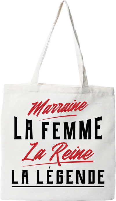 Tote bag coton recyclé marraine la légende