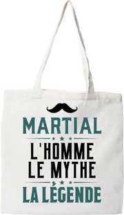 Tote bag coton recyclé martial l'homme le mythe la légende