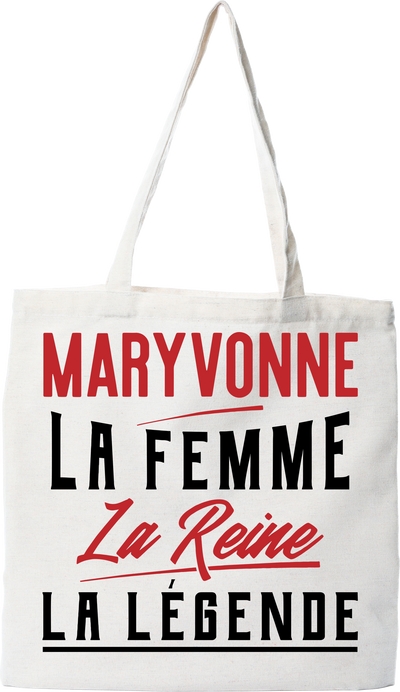 Tote bag coton recyclé maryvonne la femme la reine la légende