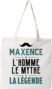 Tote bag coton recyclé maxence l'homme le mythe la légende