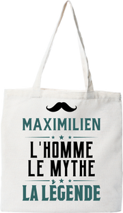 Tote bag coton recyclé maximilien l'homme le mythe la légende