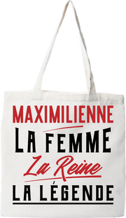 Tote bag coton recyclé maximilienne la femme la reine la légende