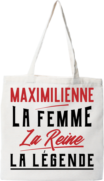 Tote bag coton recyclé maximilienne la femme la reine la légende