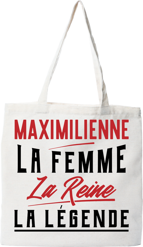Tote bag coton recyclé maximilienne la femme la reine la légende
