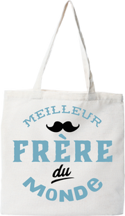 Tote bag coton recyclé meilleur frère du monde