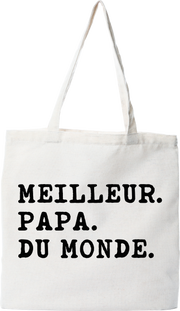Tote bag coton recyclé meilleur papa du monde 2