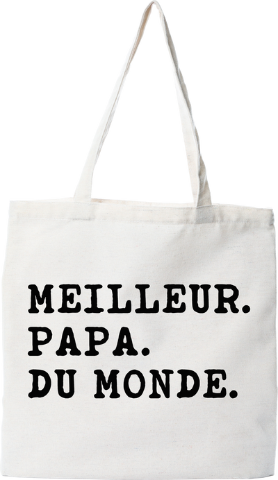 Tote bag coton recyclé meilleur papa du monde 2