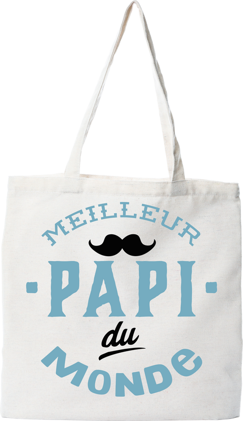 Tote bag coton recyclé meilleur papi du monde