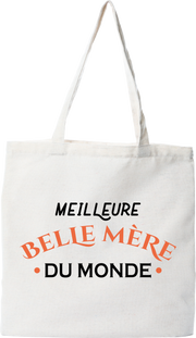 Tote bag coton recyclé meilleure belle mère du monde