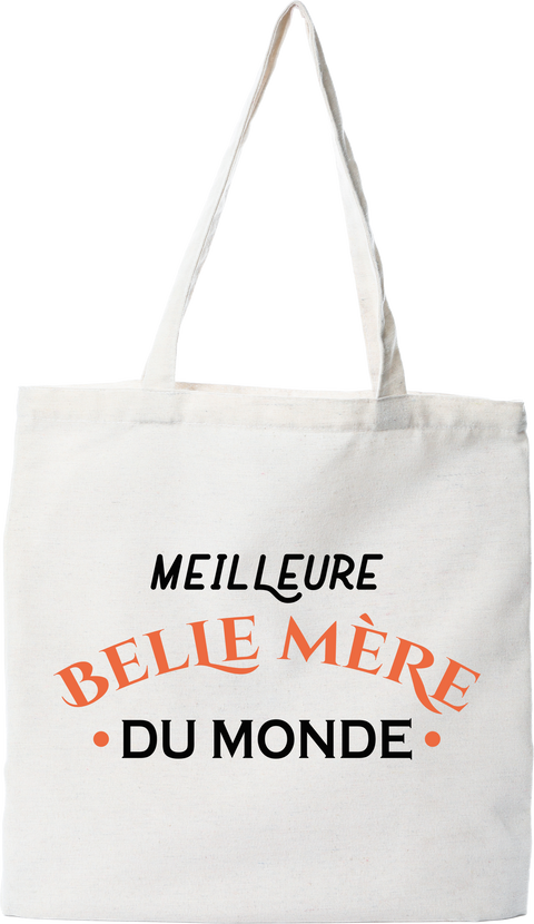 Tote bag coton recyclé meilleure belle mère du monde