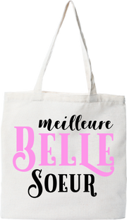 Tote bag coton recyclé meilleure belle soeur