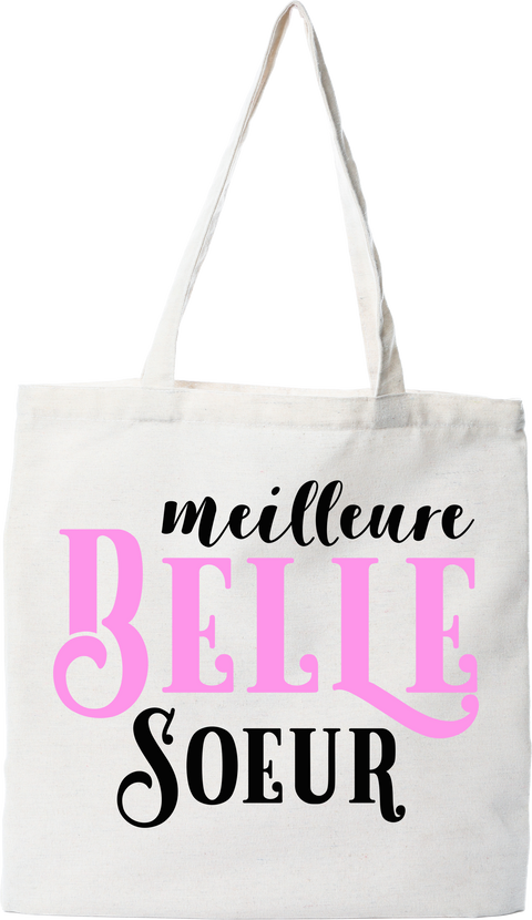 Tote bag coton recyclé meilleure belle soeur