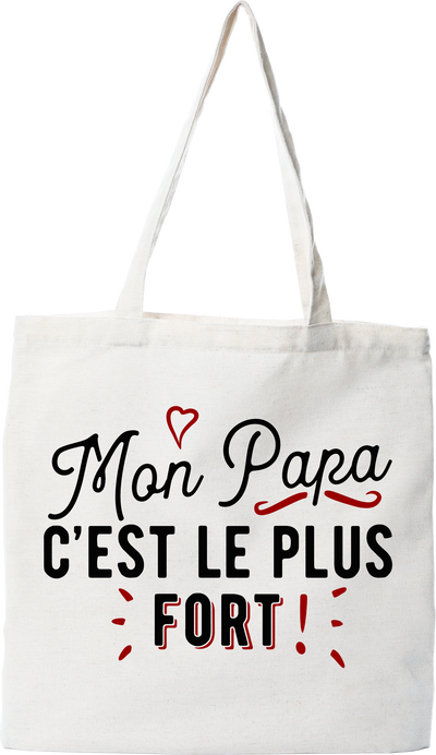 Tote bag coton recyclé mon papa le plus fort