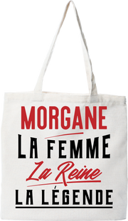 Tote bag coton recyclé morgane la femme la reine la légende