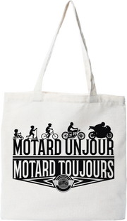 Tote bag coton recyclé motard toujours