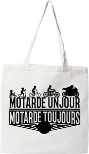 Tote bag coton recyclé motarde toujours