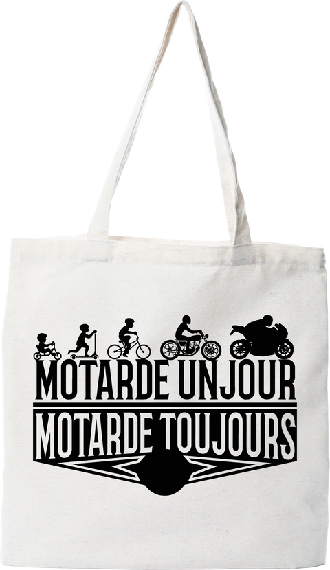 Tote bag coton recyclé motarde toujours