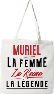 Tote bag coton recyclé muriel la femme la reine la légende