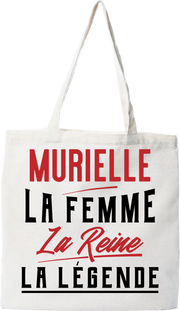 Tote bag coton recyclé murielle la femme la reine la légende