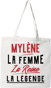 Tote bag coton recyclé mylène la femme la reine la légende