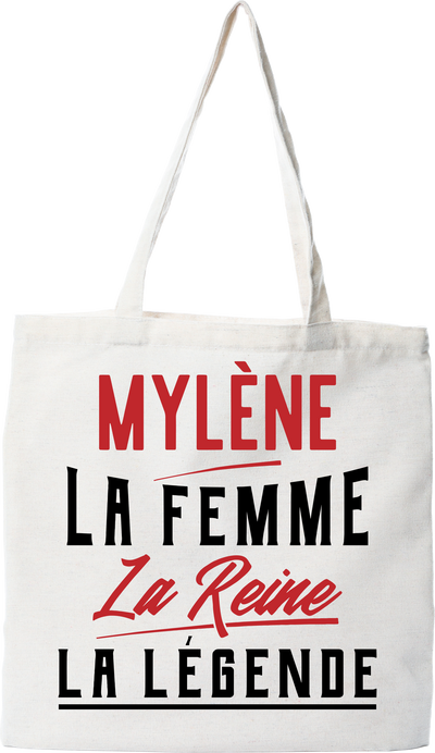 Tote bag coton recyclé mylène la femme la reine la légende