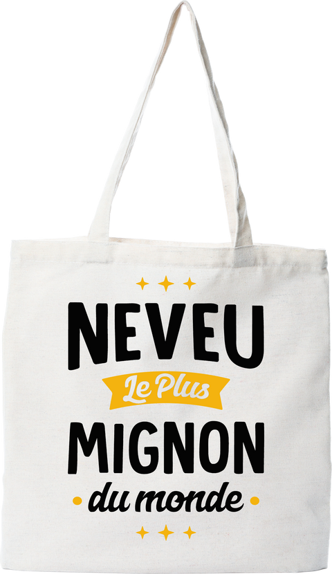 Tote bag coton recyclé neveu le plus mignon