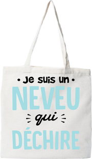 Tote bag coton recyclé neveu qui déchire