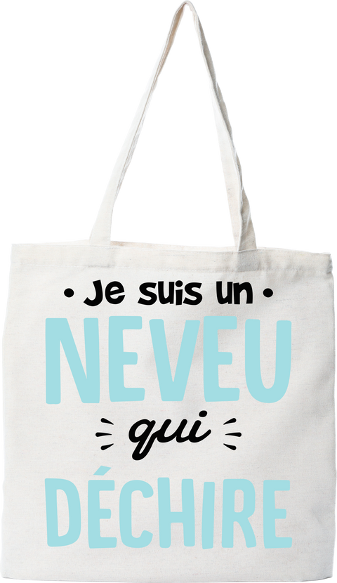 Tote bag coton recyclé neveu qui déchire