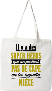 Tote bag coton recyclé nièce super héros