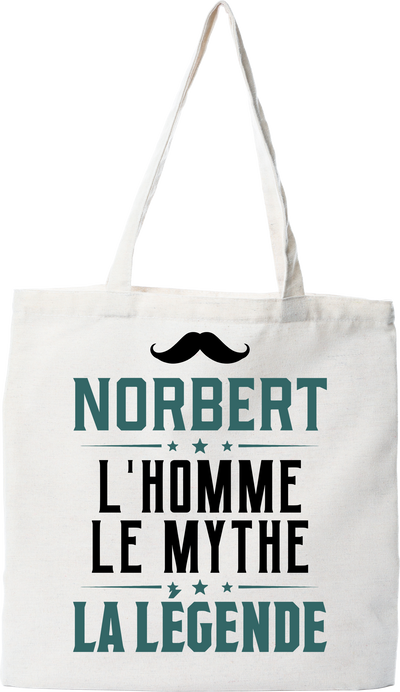 Tote bag coton recyclé norbert l'homme le mythe la légende