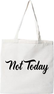 Tote bag coton recyclé not today