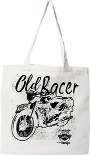 Tote bag coton recyclé old racer moto bobber