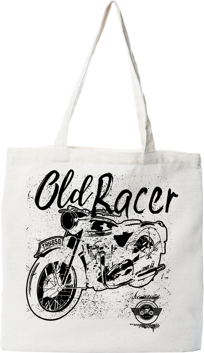Tote bag coton recyclé old racer moto bobber