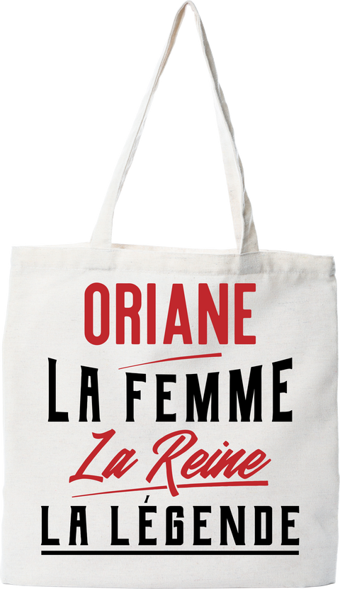 Tote bag coton recyclé oriane la femme la reine la légende