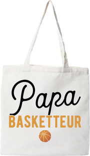 Tote bag coton recyclé papa & basketteur
