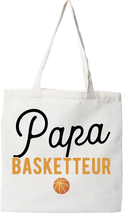 Tote bag coton recyclé papa & basketteur