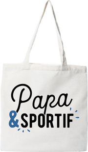Tote bag coton recyclé papa & sportif