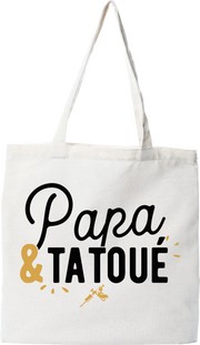Tote bag coton recyclé papa & tatoué