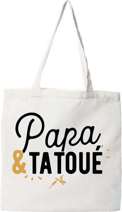 Tote bag coton recyclé papa & tatoué