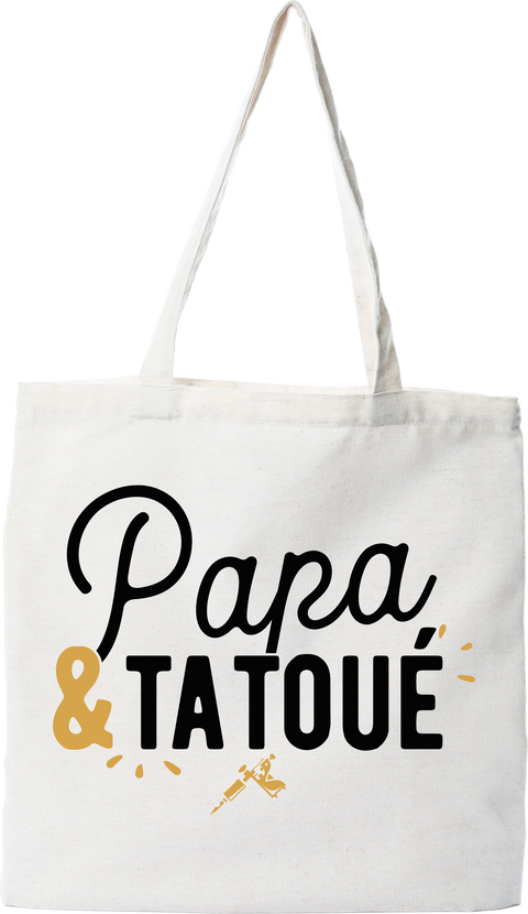 Tote bag coton recyclé papa & tatoué