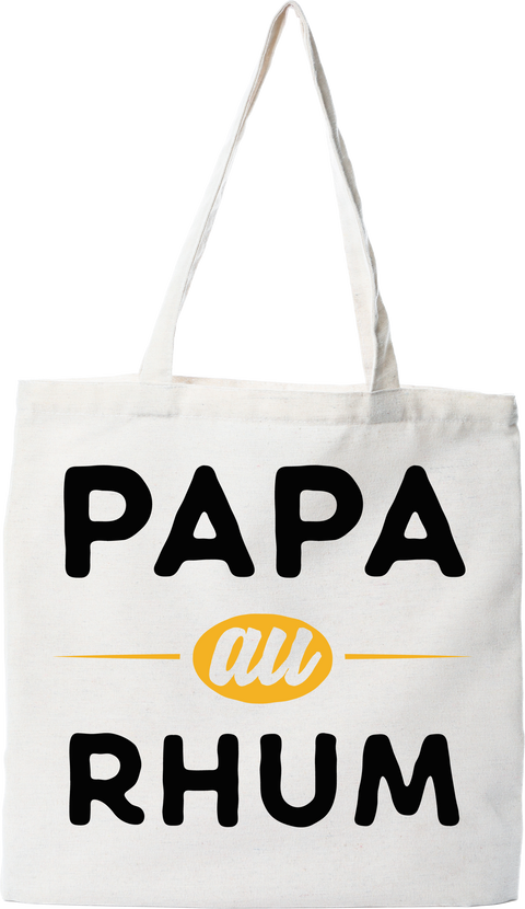 Tote bag coton recyclé papa au rhum