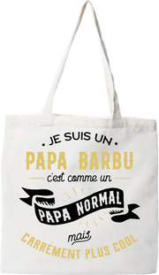 Tote bag coton recyclé papa barbu
